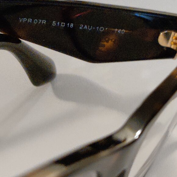 PRADA Eyeglasses Tortoise and rhinestones VPR 07R 2AU-1O1 - Picture 4 of 5